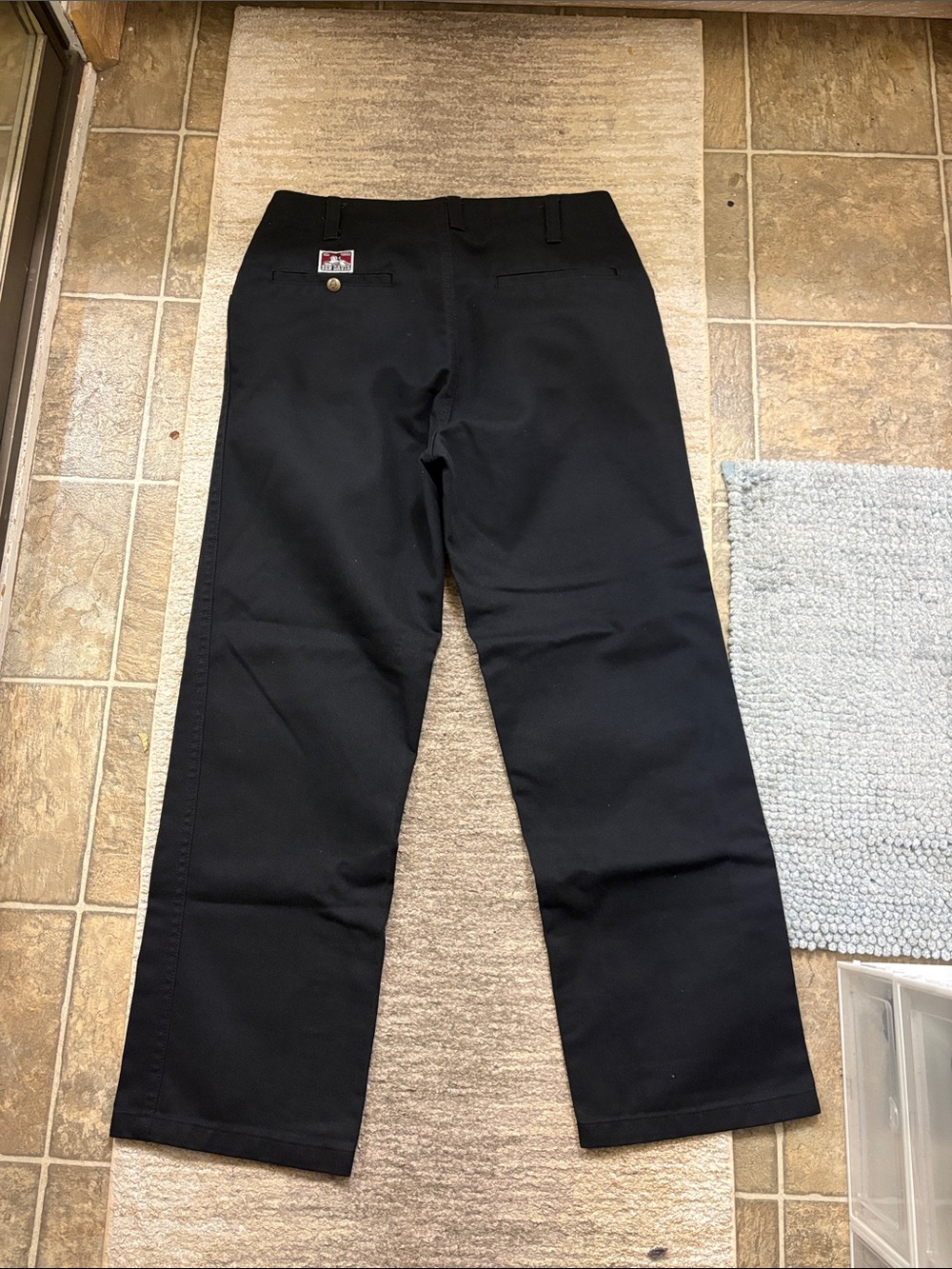 Ben Davis Black Straight-Leg Cargo Pants